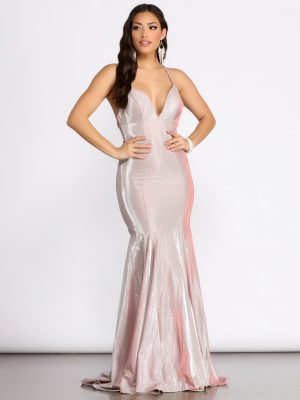 Evita Formal Glitter Mermaid Dress