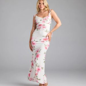 Now In Bloom Open Back Floral Maxi Dress
