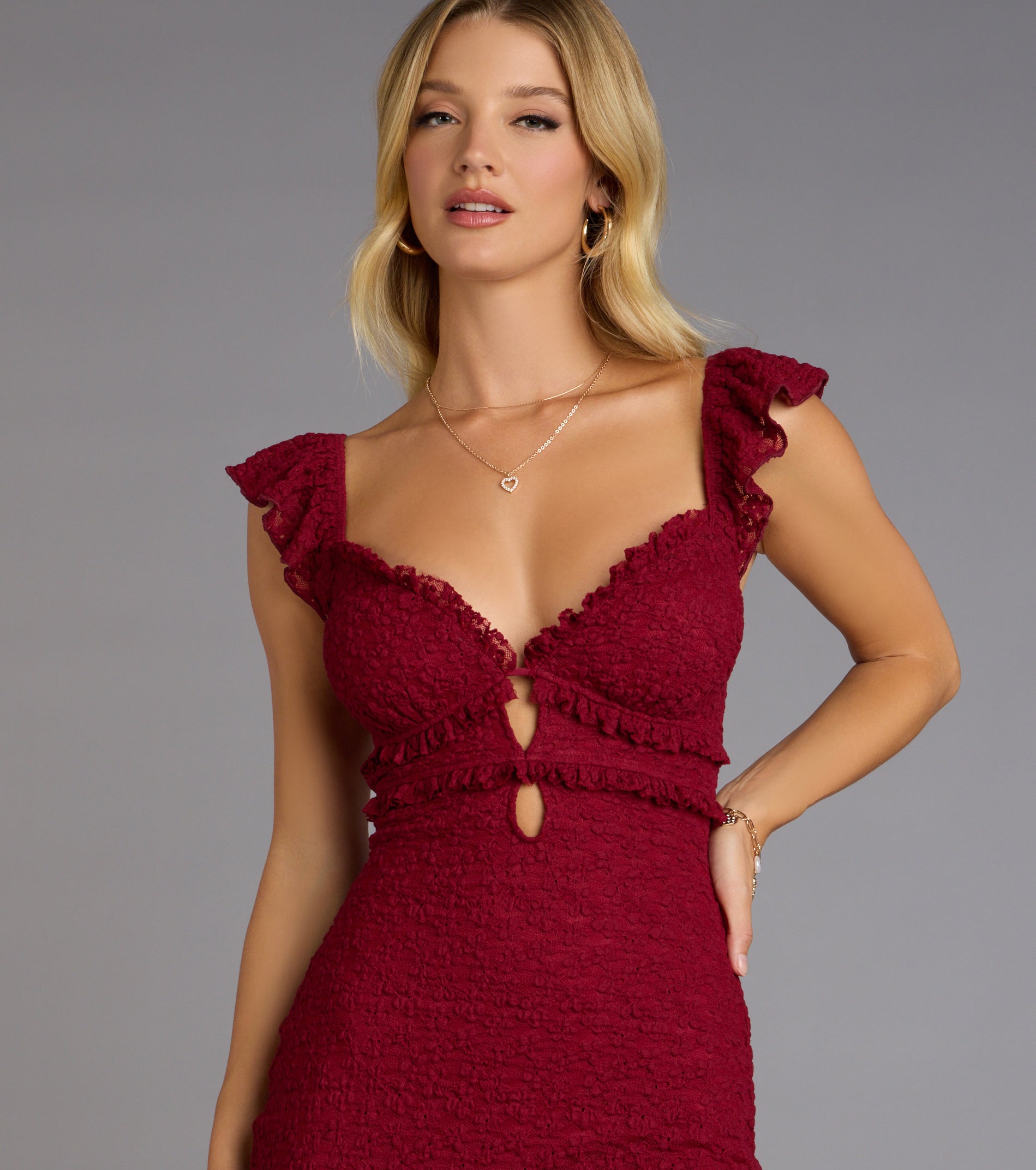 Sweet And Sultry Lace Mini Dress - Image 4