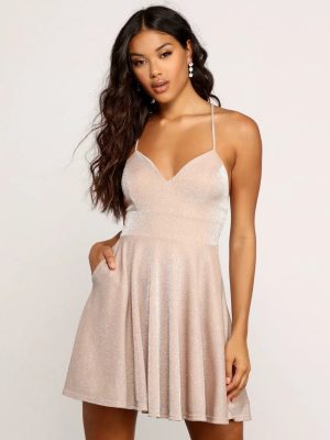 More Sparkle Skater Mini Dress