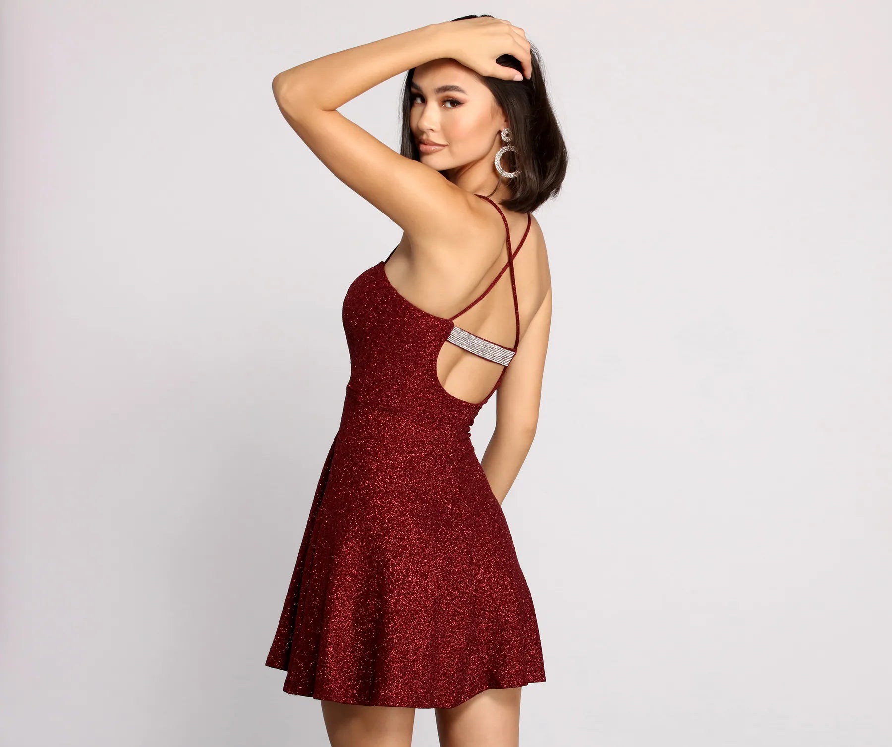 Dazzle and Glow Glitter and Rhinestone Sweetheart Dress - Image 13