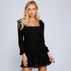 Everyday Chic Ruffled Mini Dress