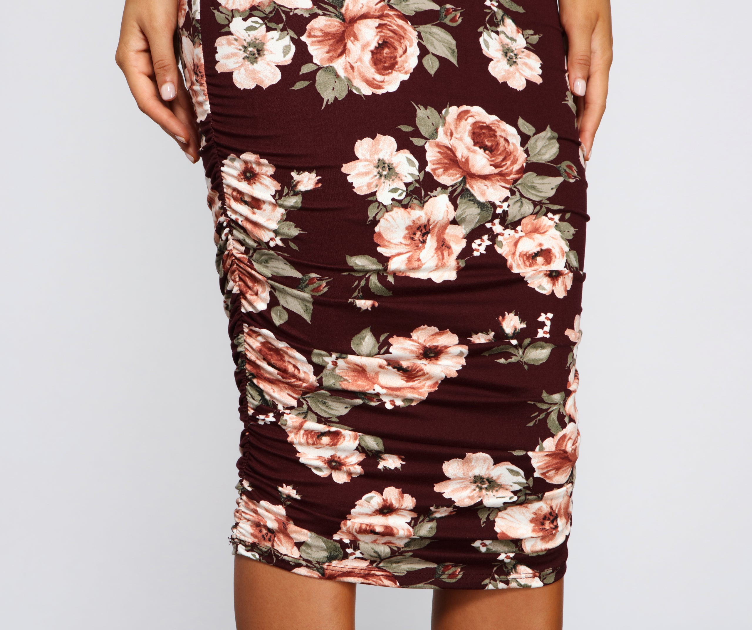 Floral Lover Ruched Midi Dress - Image 5