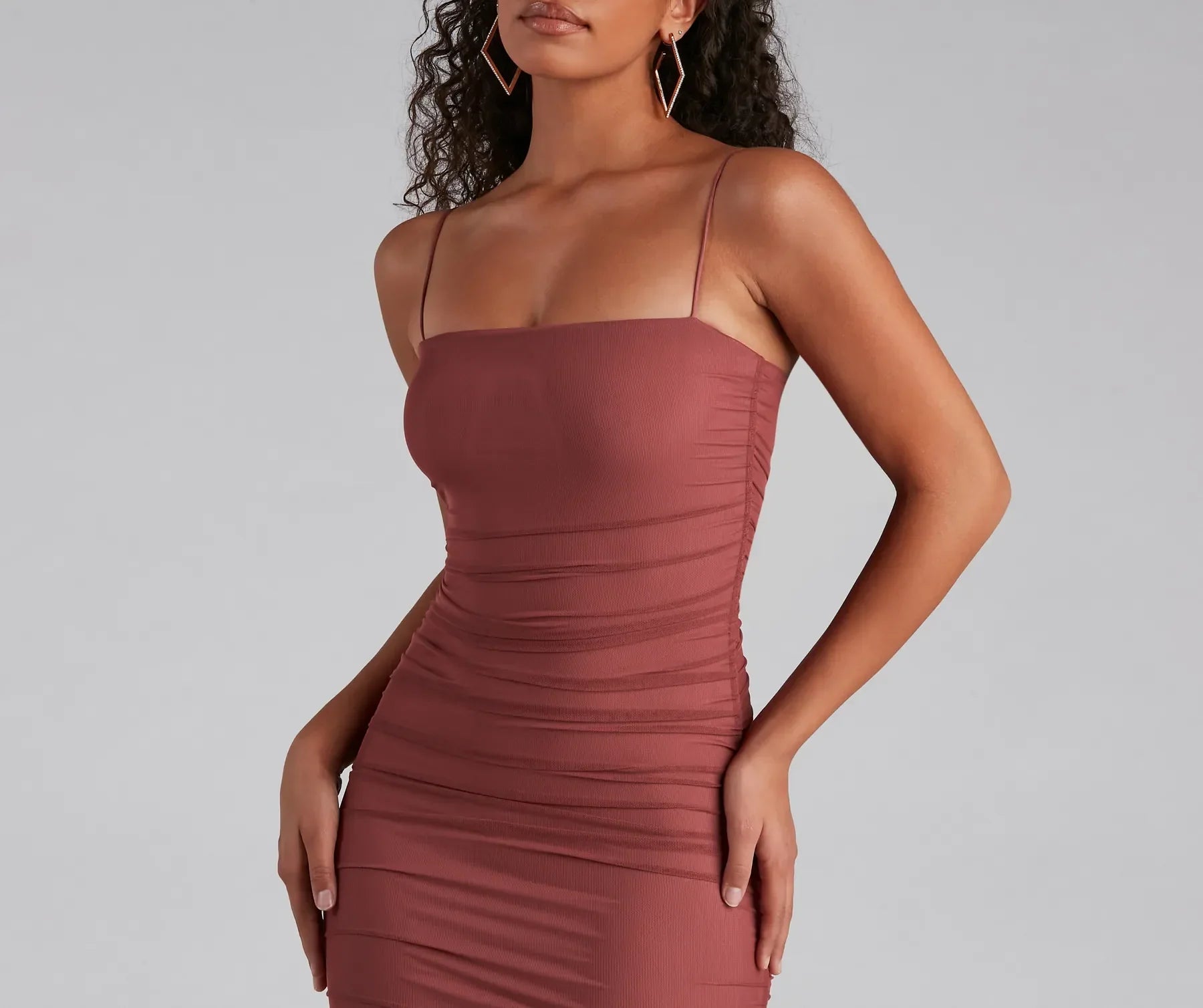 Fab And Flirty Mesh Midi Dress - Image 4