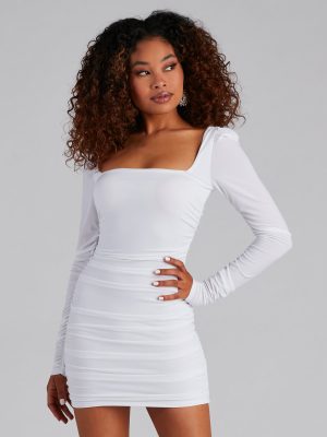 Classy Glamour Ruched Mini Dress