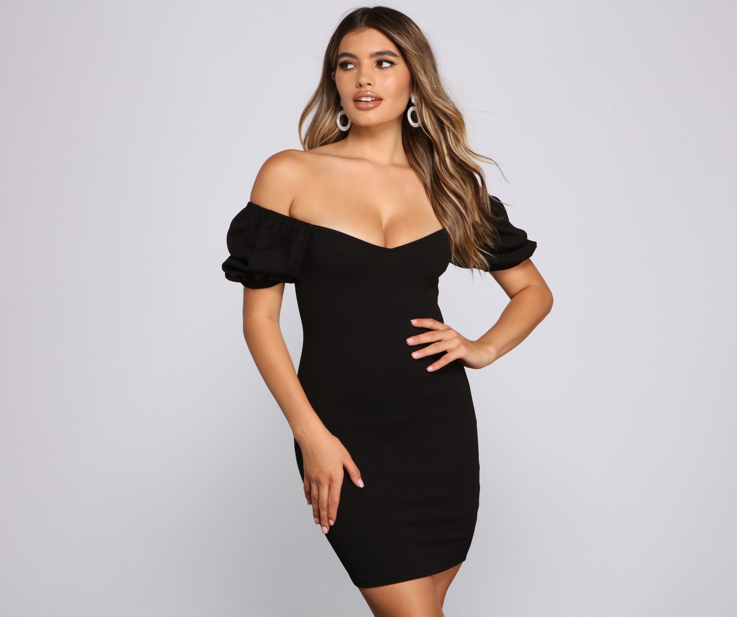 Major Knockout Puff Sleeve Bodycon - Image 4