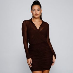 Ready For My Close Up Ruched Mini Dress