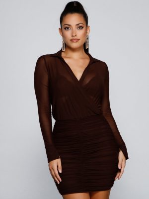 Ready For My Close Up Ruched Mini Dress