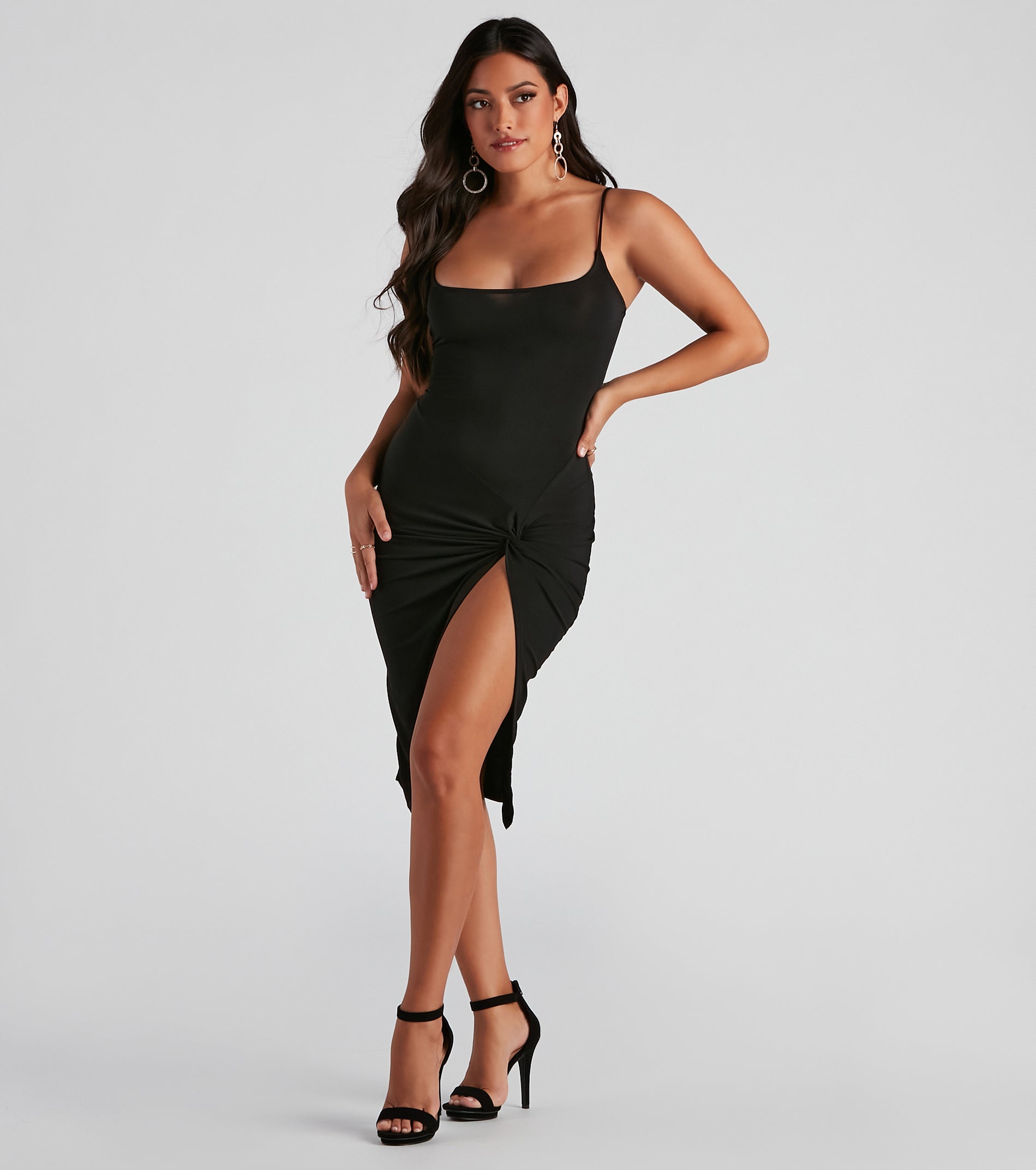 A Stylish Twist Midi Dress - Image 5