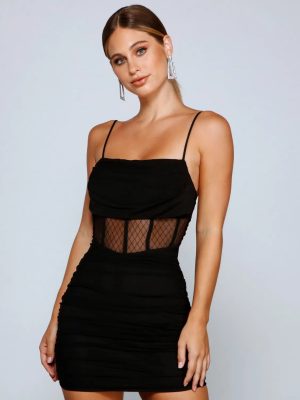 Sheer And Stunning Corset Mini Dress
