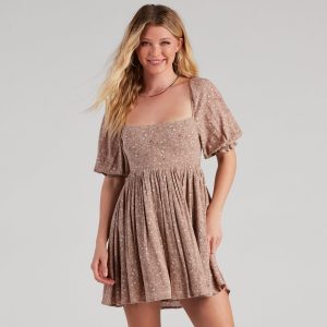 Total Chica Floral Skater Dress