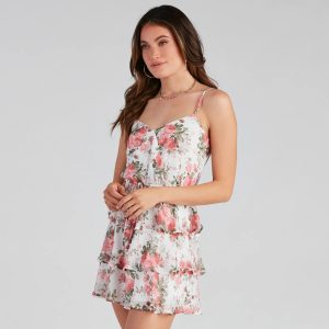 Charmed And Fab Floral Skater Dress