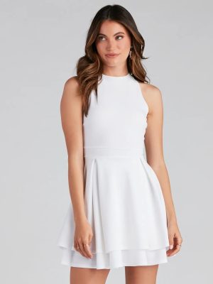Classic Beauty Layered Skater Dress