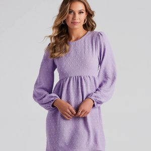 Whimsy Charm Swiss Dot Skater Dress