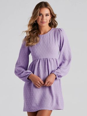 Whimsy Charm Swiss Dot Skater Dress