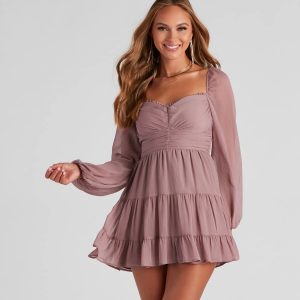 Effortless Muse Chiffon Skater Dress