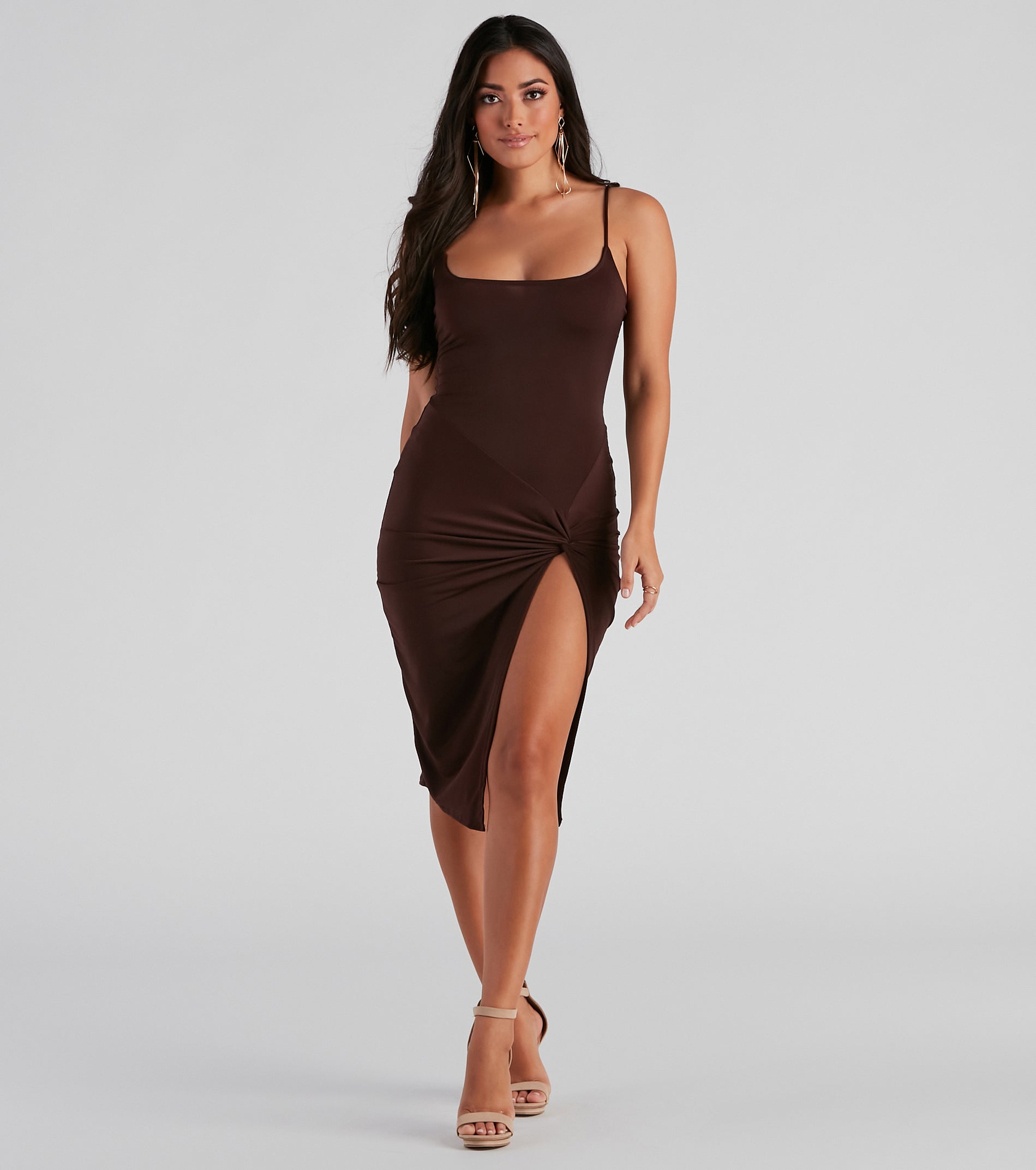 A Stylish Twist Midi Dress - Image 11