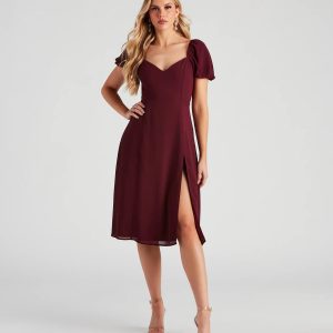 Sweet Harmony Chiffon Midi Dress