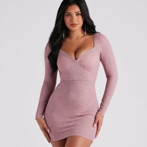 Glam Girl Era Glitter Knit Mini Dress