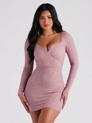 Glam Girl Era Glitter Knit Mini Dress