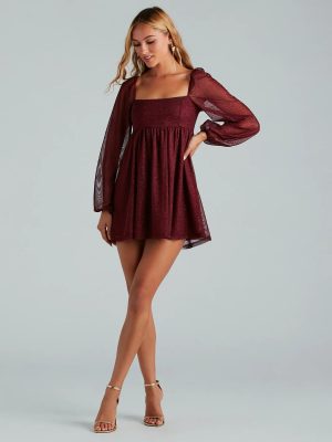 Countless Shine Glitter Skater Dress