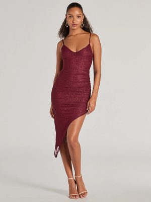 Glitzy And Glamorous Glitter Mesh Midi Dress