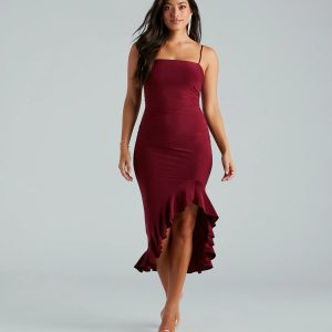 Timeless Crush Sleeveless Ruffle Midi Dress