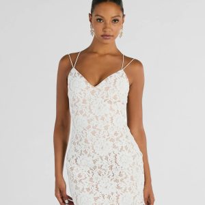 Major Swoon Strappy Back Lace Mini Dress