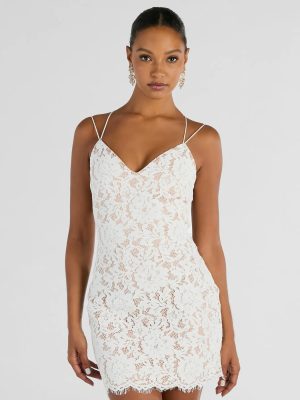 Major Swoon Strappy Back Lace Mini Dress