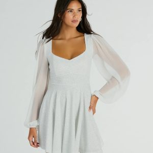 Captivate In Glitter Party Dress