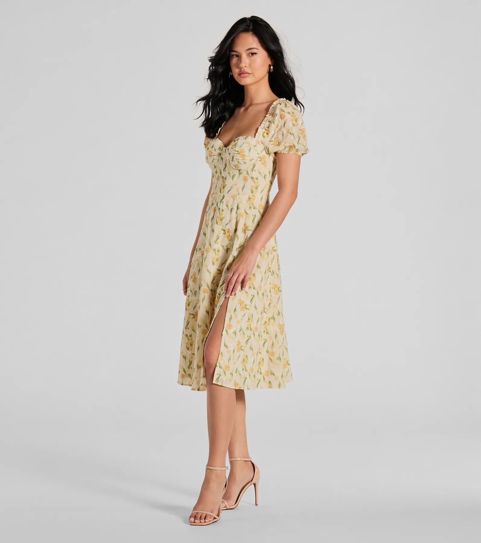 When Life Gives You Lemons Sweetheart A-Line Midi Dress - Image 4