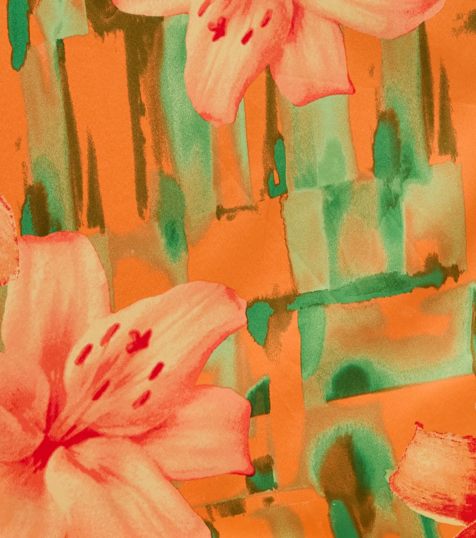 Paradise Bound Tropical Floral Satin Midi Dress - Image 3