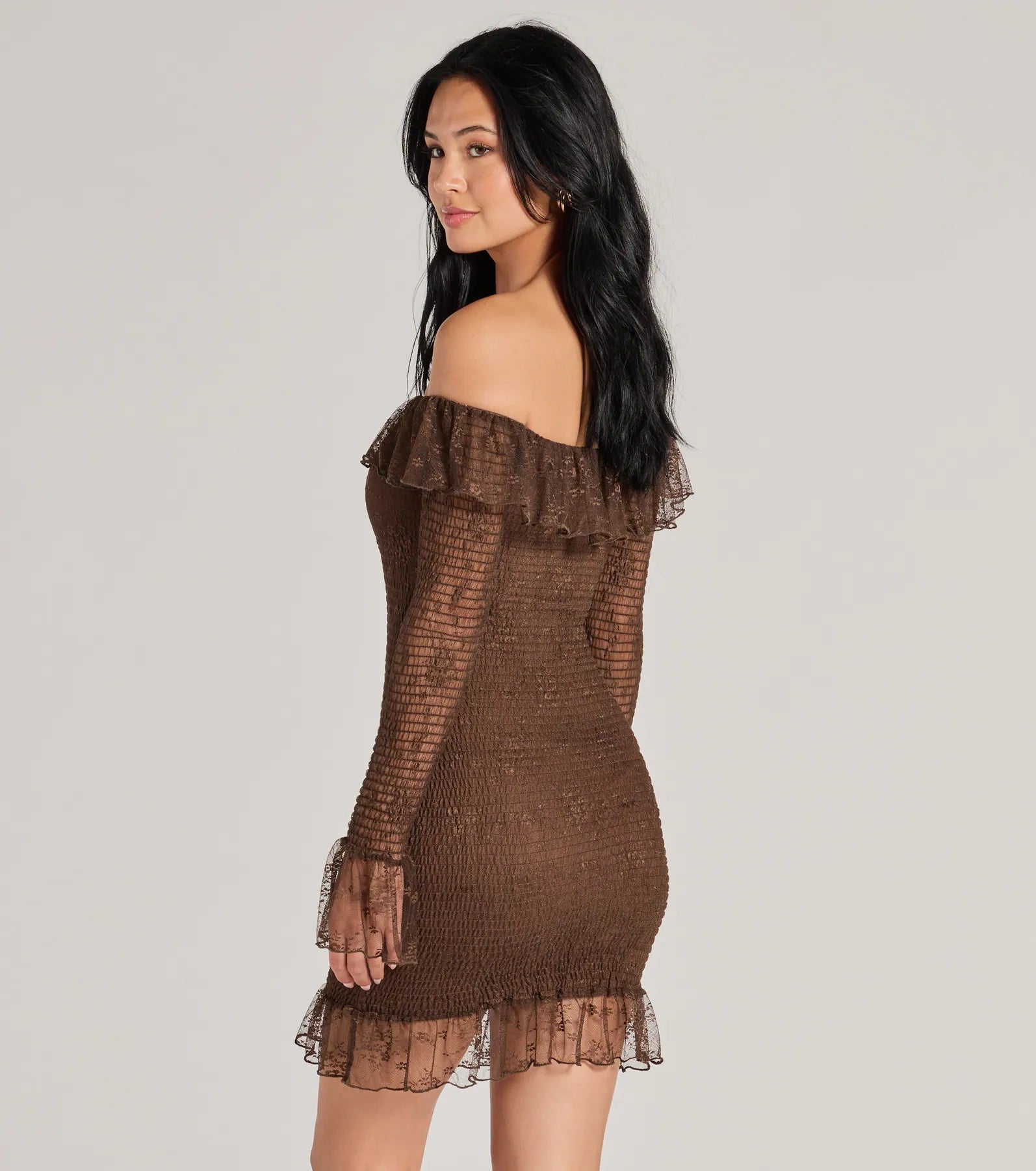 Dreamy Darling Off-The-Shoulder Bodycon Mini Dress - Image 2