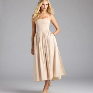 Effortless Era Woven A-Line Midi Dress