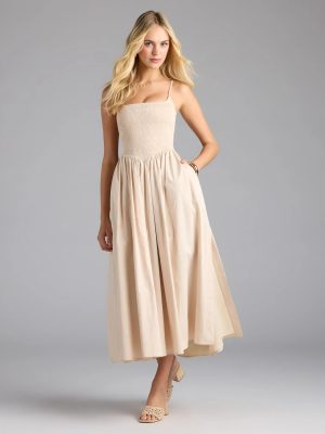 Effortless Era Woven A-Line Midi Dress