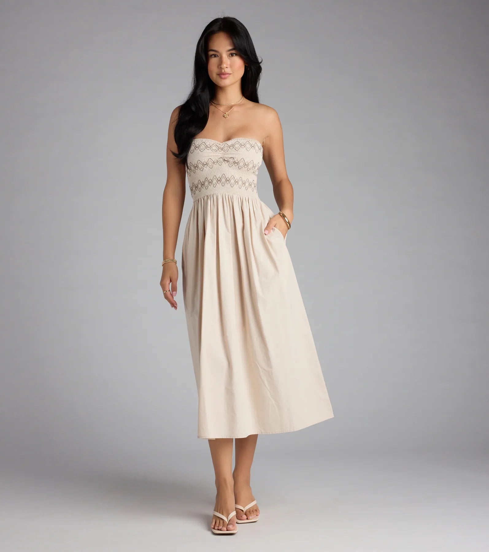 Effortless Days A-Line Midi Tube Dress