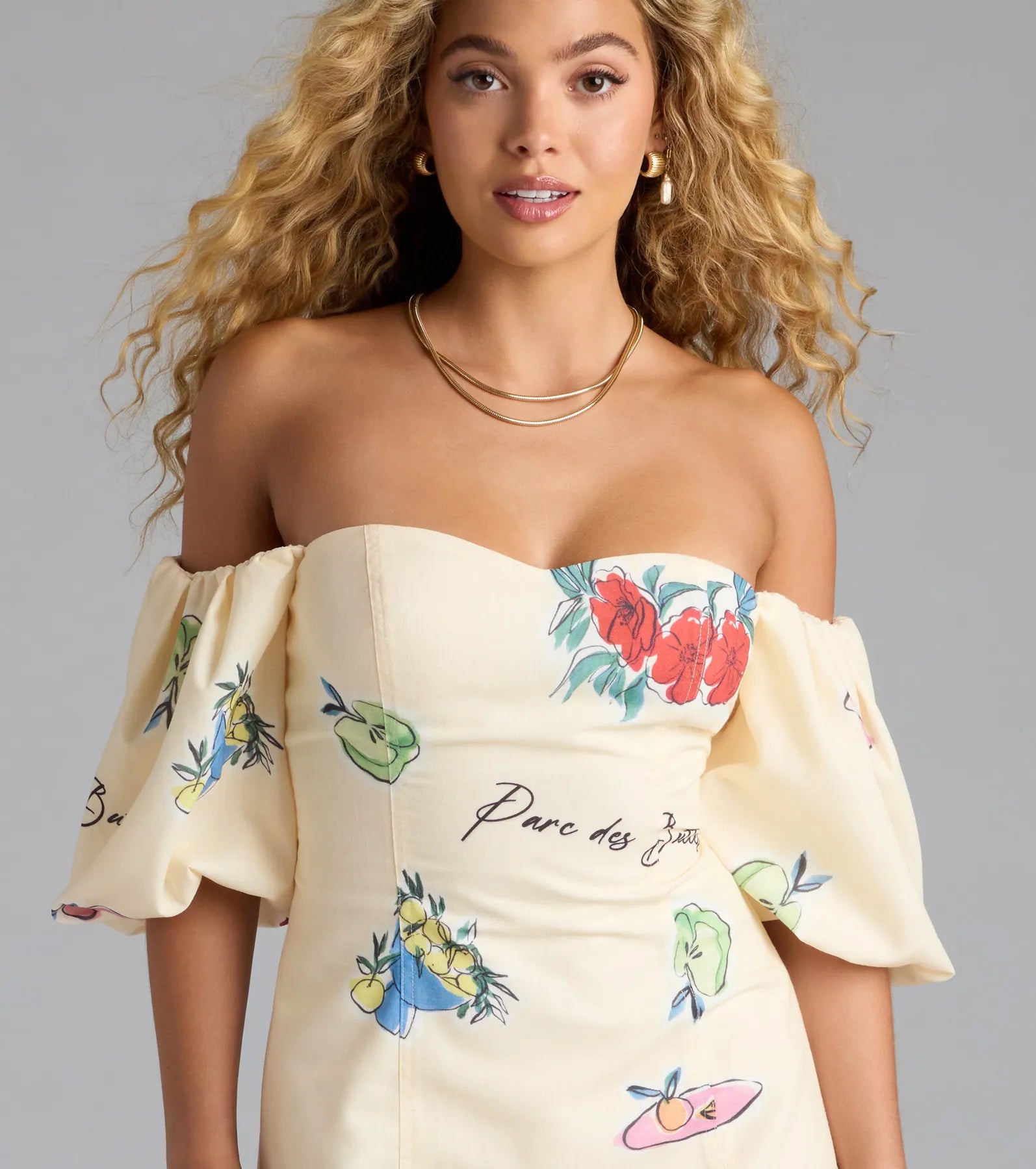 Sent A Postcard Lace-Up Print Mini Dress - Image 6