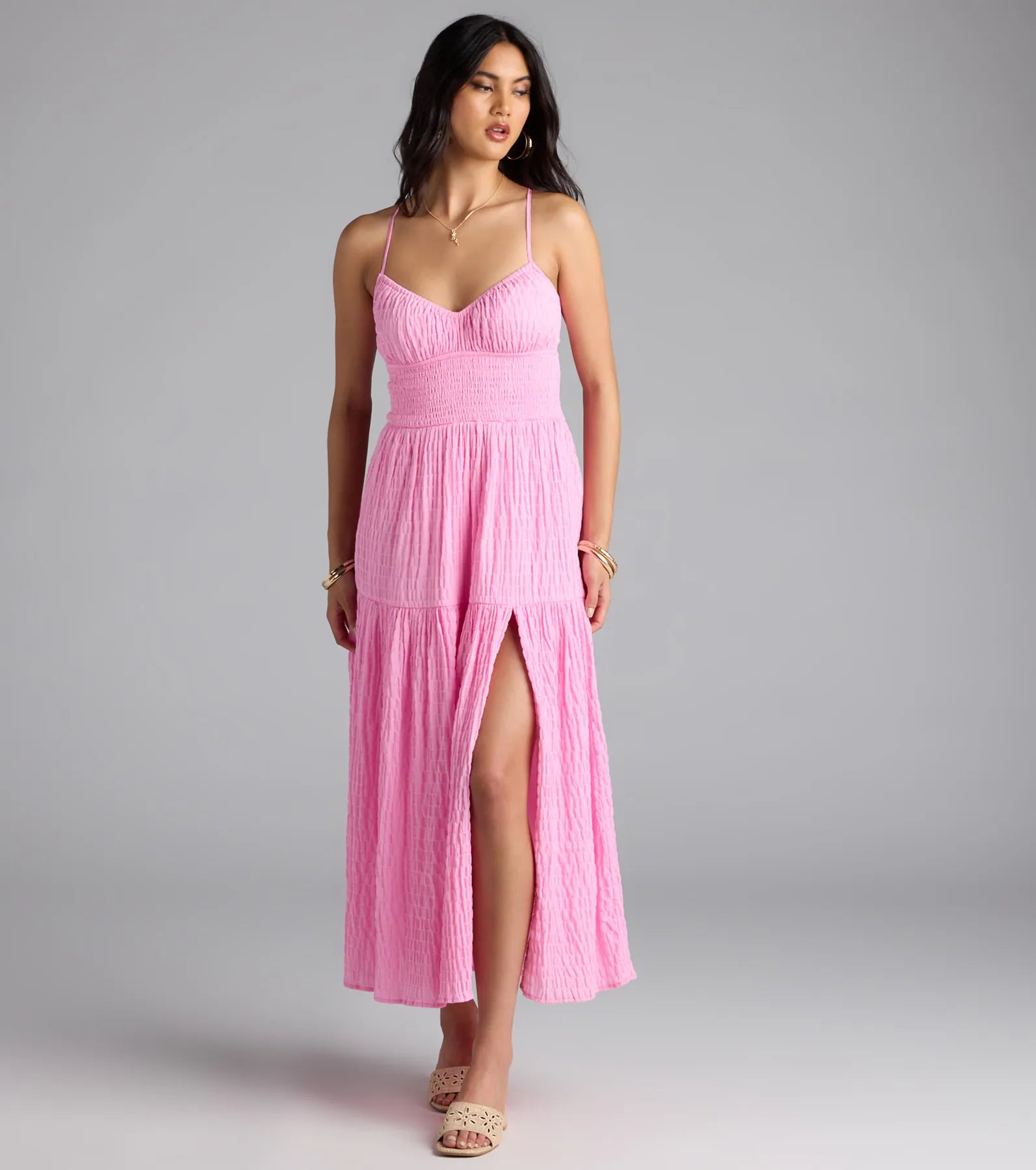Breezy Fave High Slit Maxi Dress