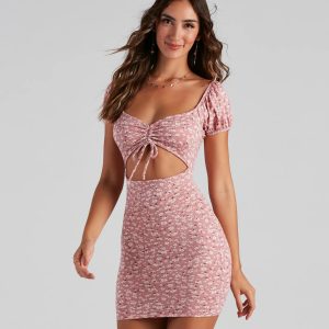 Darling And Chic Floral Mini Dress
