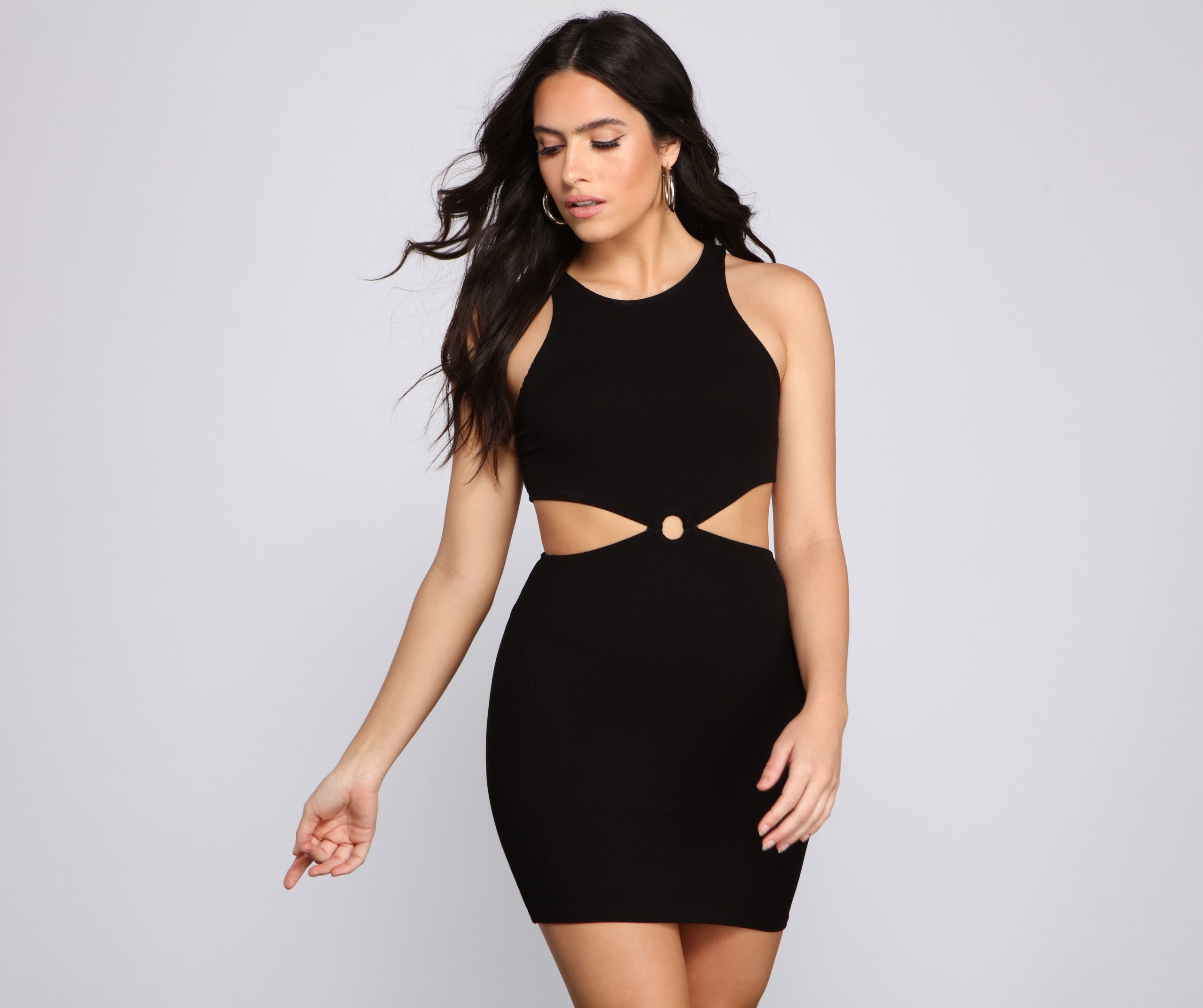 Keep It Trendy Cutout Mini Dress - Image 5