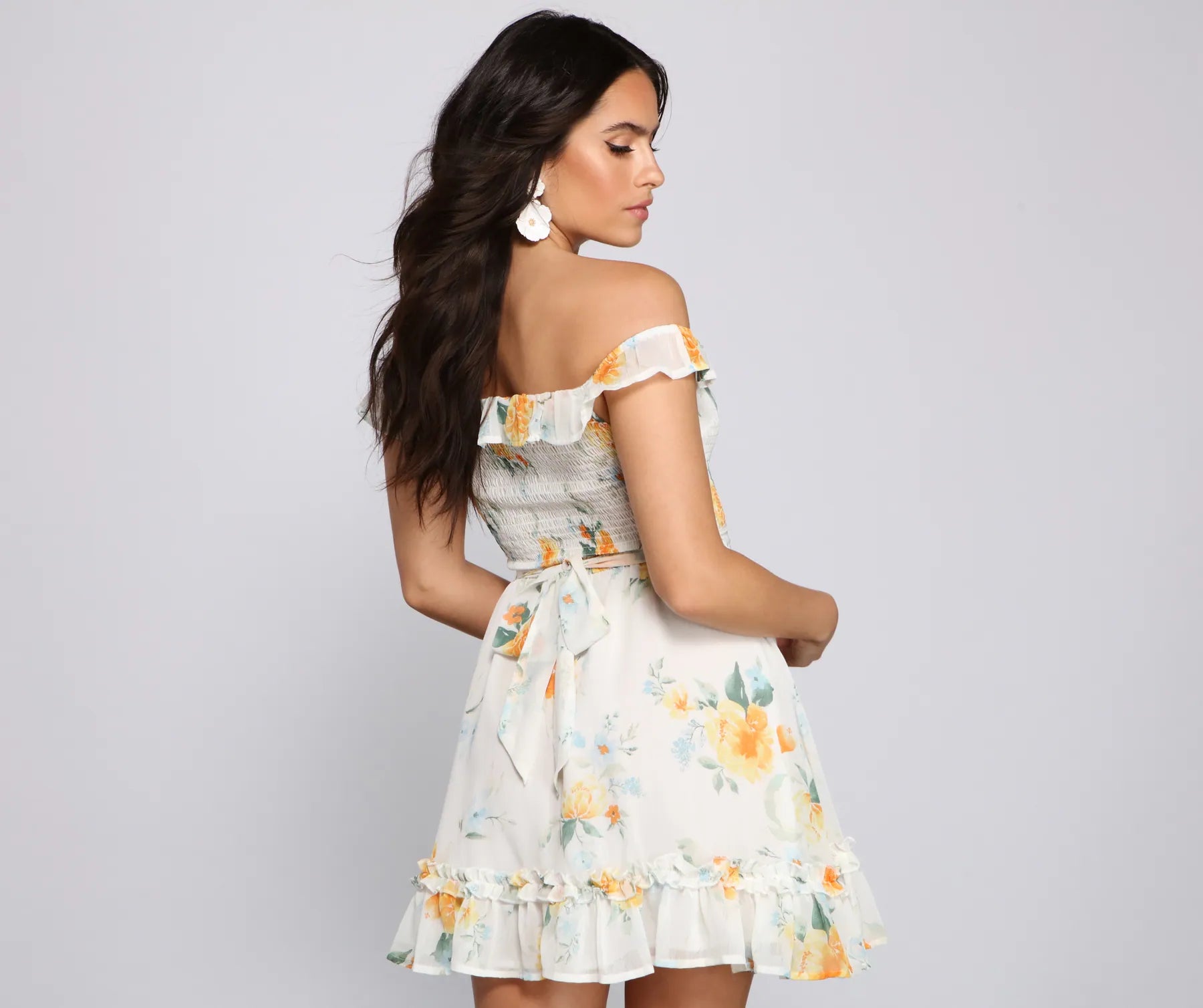Floral Wonder Ruffled Skater Dress - Image 2