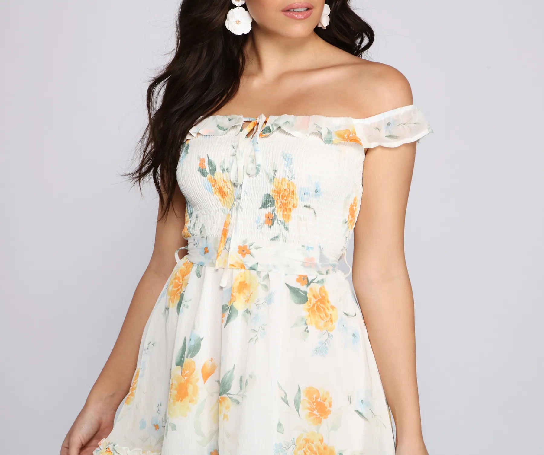 Floral Wonder Ruffled Skater Dress - Image 4