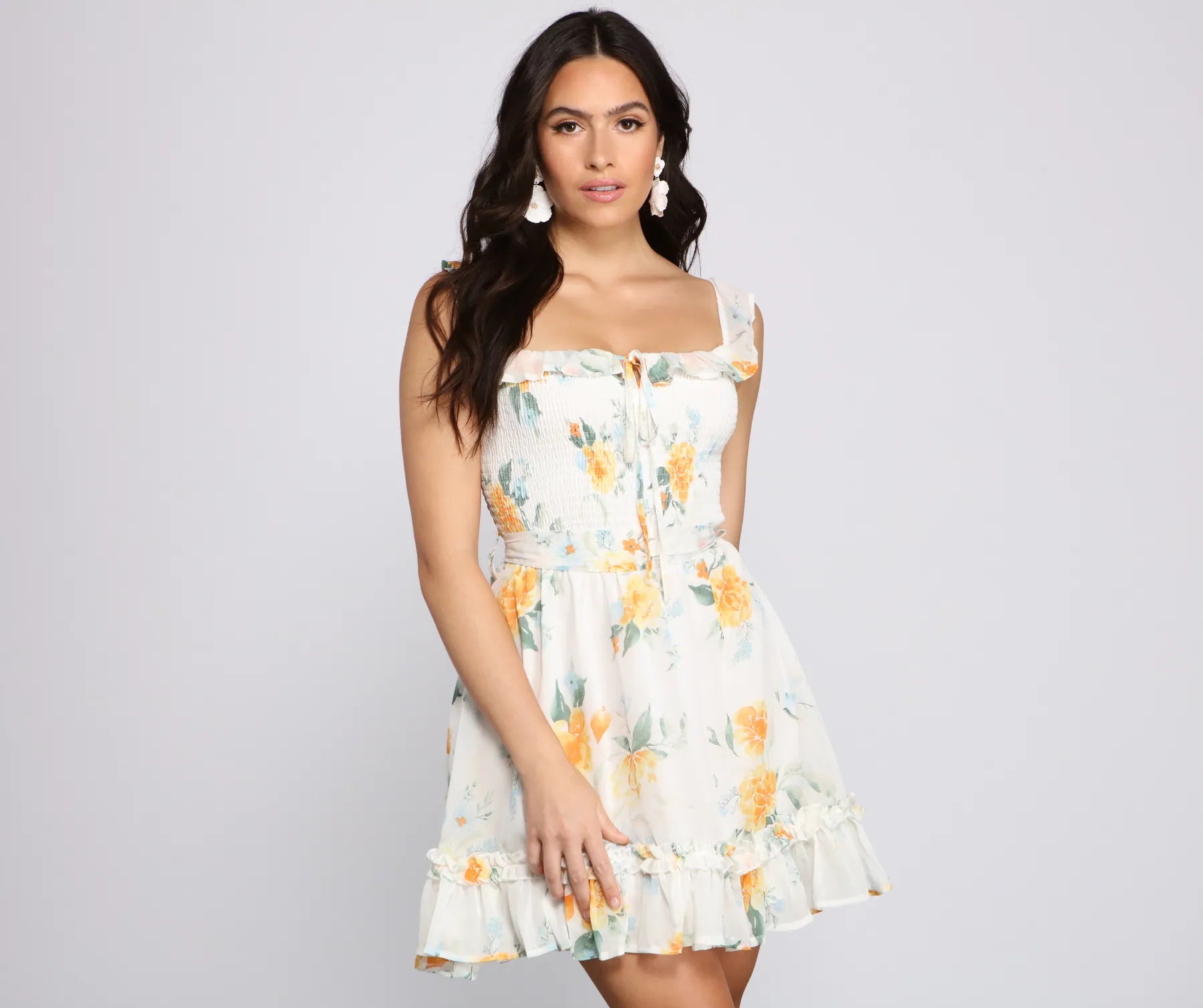 Floral Wonder Ruffled Skater Dress - Image 5