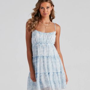 Sway With Me Floral Chiffon Dress