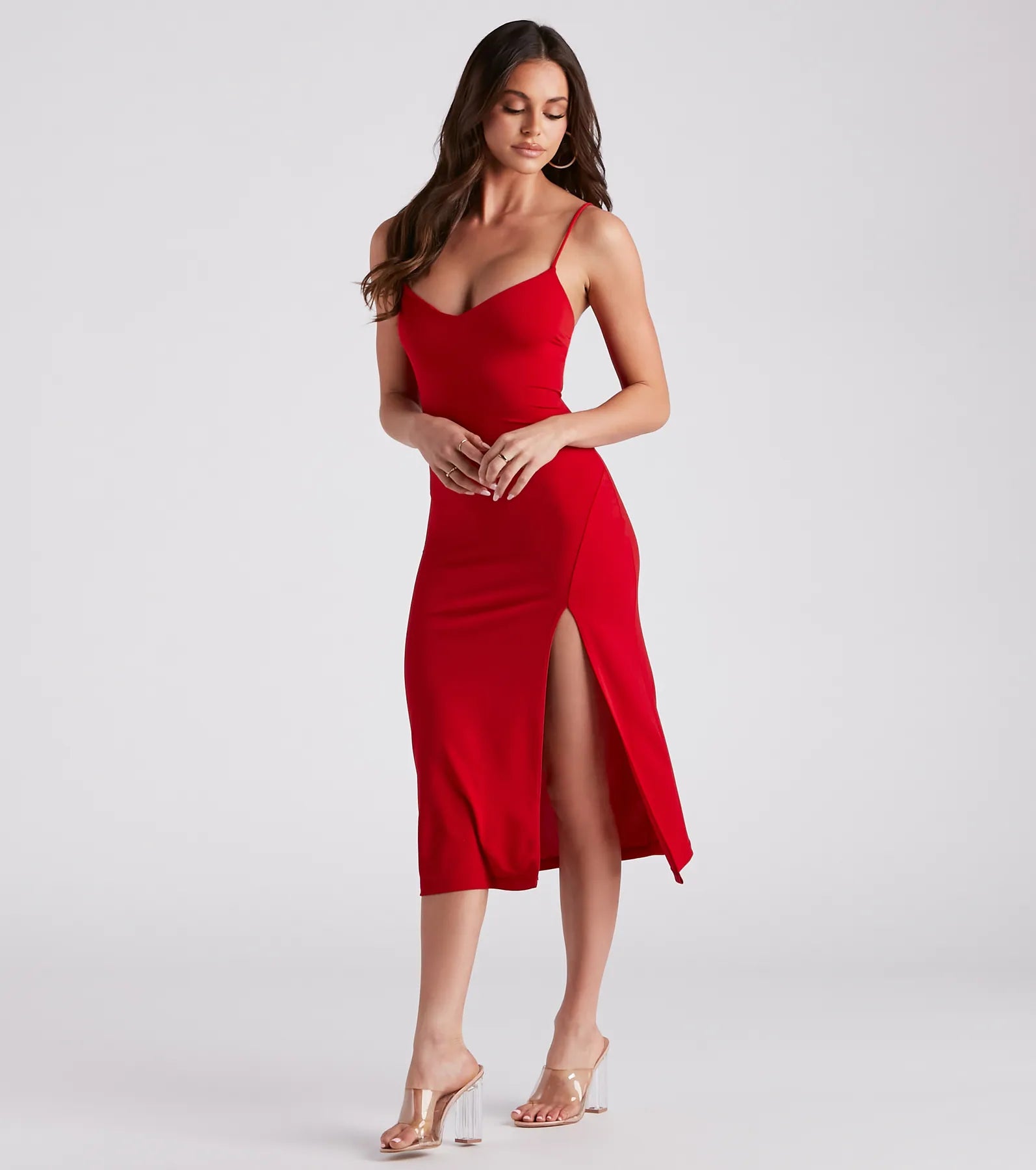 Back Of My Mind Crepe Slip Dress - Image 3