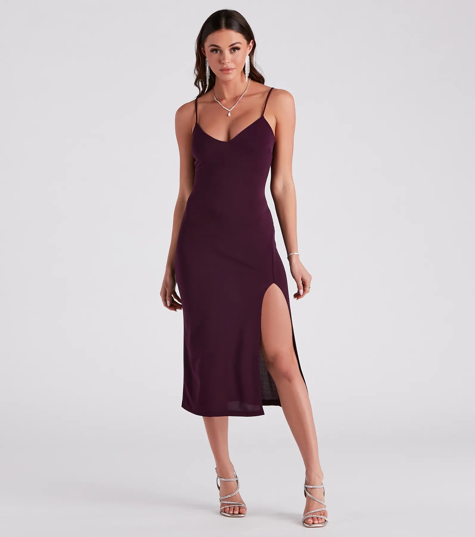 Back Of My Mind Crepe Slip Dress - Image 5