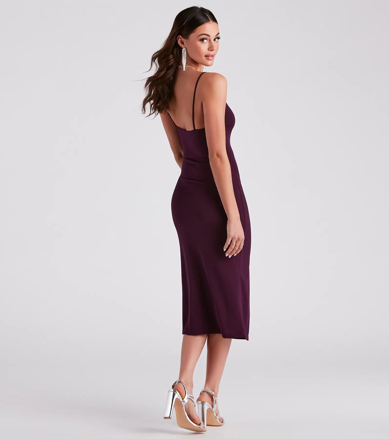 Back Of My Mind Crepe Slip Dress - Image 6