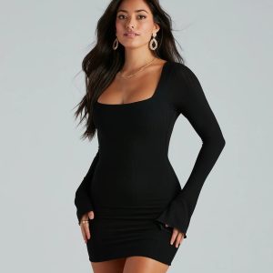 Casual Perfection Ribbed Knit Mini Dress