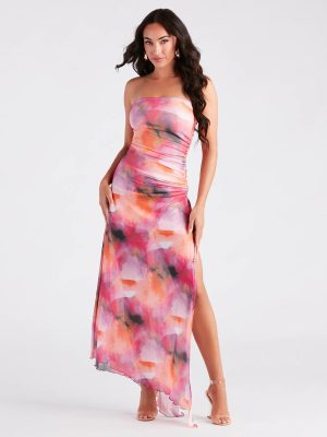 Major Crush Marble Print Maxi Dress