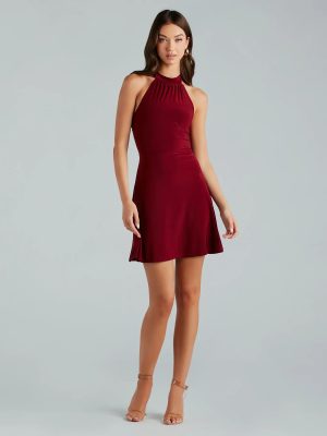 Classic Allure Sleeveless A-Line Short Dress